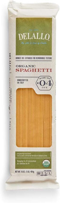 DELALLO Organic Spagetti # Lb, 16 OZ (Pack of 5) image 2