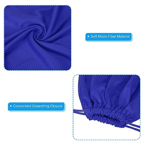 PATIKIL Ski Goggle Bag, 9 Pack Microfiber Pouch Protective Storage Case Sleeve, (5.9" x 5.9", 10.6" x 7.1", 11.8" x 9.1"), Blue - Image 3