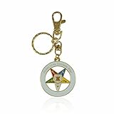 Order of the Eastern Star Key Chain with Purse Hook/Belt Clip