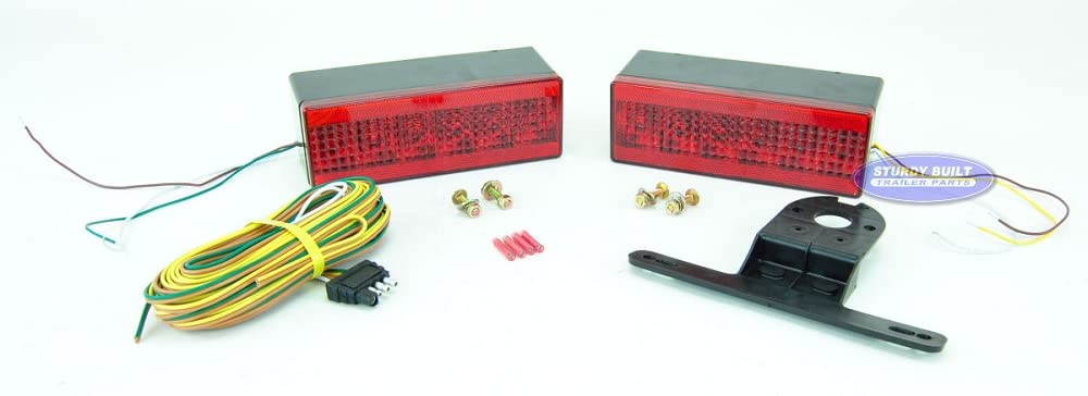 Sturdy Built LED Submersible Boat Trailer Complete Light Kit Low Profile