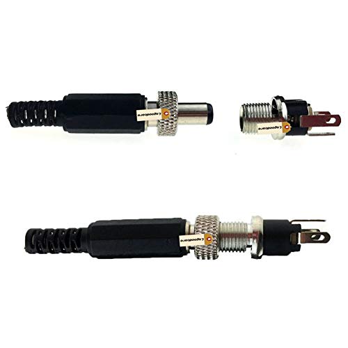 Kit de conector DC 5.5x2.5MM macho y hembra Lsgoodcare miniatura 5