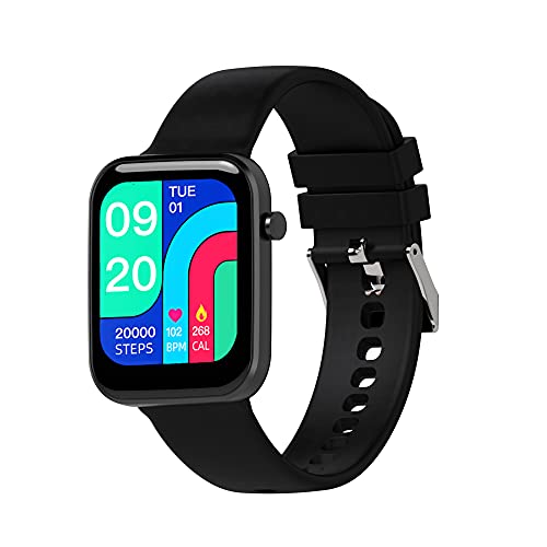 Image of Probus P15 Full Touch Smart Watch 1.69 inch Industry Leading Display With 7 Days Battery Life, IP67 Water Resistant ,Blood Oxygen and Heart Rate Monitor, Sleep & Step Tracker, Smart Notification And Multiple Watch Faces(Black)