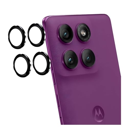 Image of YMHML Camera Lens Protector Compatible For Motorola Edge 60 Fusion 5G (Black) Full Coverage With Easy Installation Kit,Pack Of 1