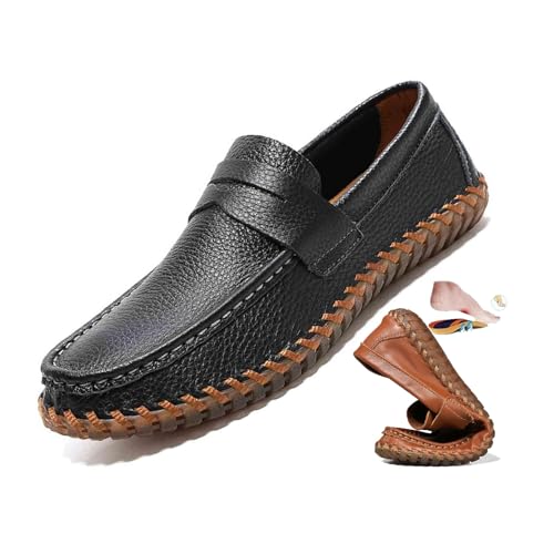 Mocasines de piel para hombre ideales para negocios y caminar casual