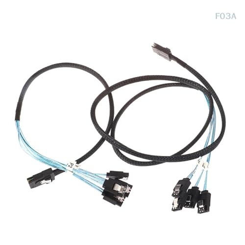 Cable S-AS SFF-8087 a 4 SATA 12Gbps 1 m miniatura 4