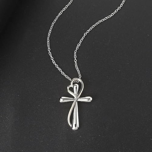 Collier de Croix religieux argent sterling 925 et zircon brillant