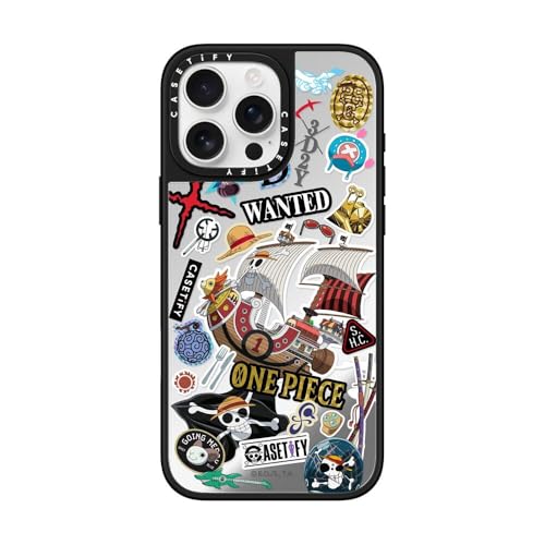 CASETiFY MagSafe Ή~[ iPhone 16 Pro Max P[X [ː / 1.5m̗NA / ONE PIECE Co-Lab] - Vo[ (ubNop[) -ONE PIECE 25th Straw 