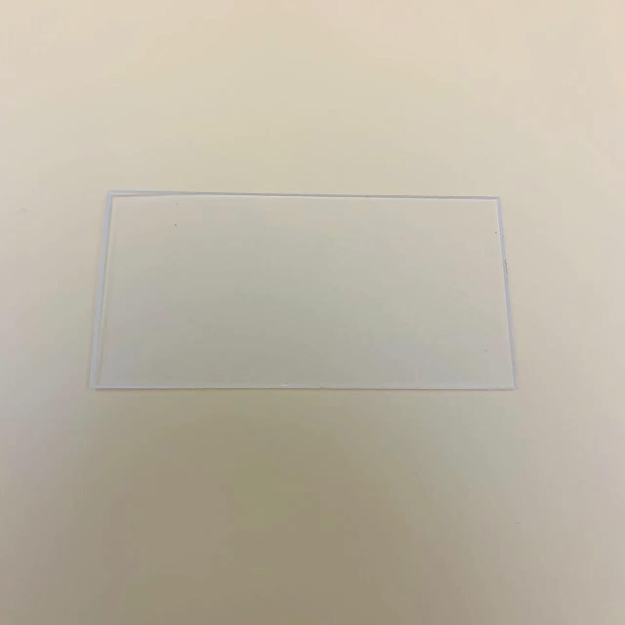 2 Stück Gesamtgröße: 150 x 75 x 2 mm, klare, transparente Quarzglasplatte