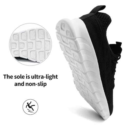 Image of Men's Mesh Breathable Sneakers Lightweight Non Slip Walking Shoes Athletic Running Gym Trainers