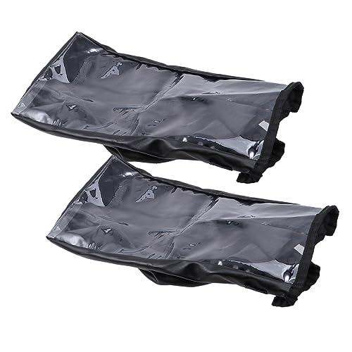 FOYTOKI 2個車椅子コントローラーカバー 防水 耐久性 ブラック 右左手対応 簡単設置 透明操作窓付き 電動車椅子コントパネル保護シールド