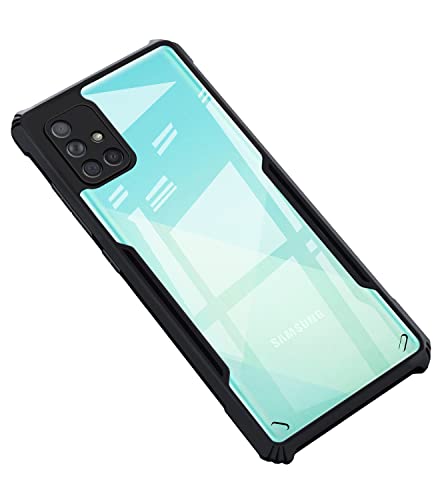 Image of Zapcase Back Case Cover for Samsung A71 | Compatible for Samsung A71 Back Case Cover | 360 Degree Back Cover Case | Clear Case with Camera Protection | (TPU + PC | Matte Black)