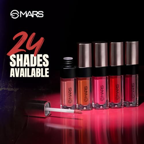 Image of MARS Popstar Non-Drying Liquid Mousse Lipstick for Women with Matte Finish | Lightweight and Non-Sticky Formula | Up to 12 Hour Long Lasting | Transferproof & Waterproof (6.0ml) (04-Party Fever)