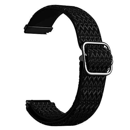 Chofit Watch Band Compatible with uaue T50S/Donerton T50S Bands for Women Men,Nylon Elastic Loop stretchy Adjustable Strap for uaue T50S/Donerton T50S Replacement Wristbands(Black)