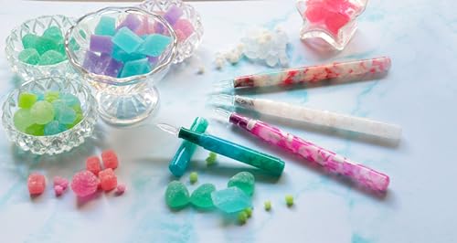 寺西化学 Teranishi Chemical Industry Guitar Glass Pen with Cap Aurora Jelly Blue GLAAL-JB - Image 4