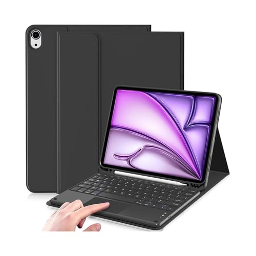 Protection clavier iPad Air 5 10.9 pouces universel tactile rétroéclairé bleu - 5