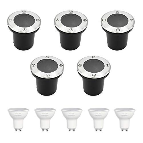 SKU 7515 - Portalampada Da Interramento Calpestabile Rotondo GU10 (Max 35W) Nero IP65 | LED Italia - Foto 6