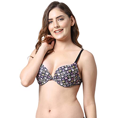 Image of Quttos PrettyCat Printed Front Open Underwire Sexy Pushup Bra