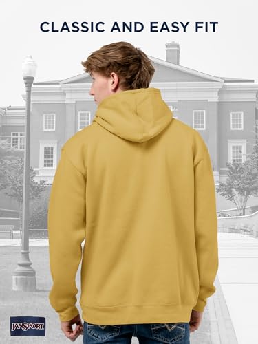 Image of JanSport NCAA Officially Licensed Rival Hoodie, Long Sleeve Unisex Sweatshirt, Cotton-Polyester Blend, Double-Layered Hood