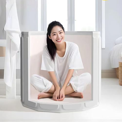 AYES Foldable Soaking Bathtub for Adults, Portable Ice Bath tub for Cold Water Therapy Training, Outdoor Plunge Tub, Bathroom Freestanding Bathtubs for Shower Spa Sauna (Planet Blue, 70cm*70cm*65cm)