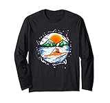 Photo Gallery montagne di kayak e kayak regalo al tramonto maglia a manica Photo Gallery montagne di kayak e kayak regalo al tramonto maglia a manica