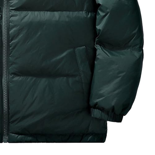 Chaqueta acolchada gruesa de burbujas para hombre con cuello alto 2