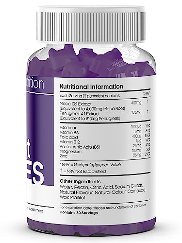 GN Compatible with Testboost Gummies for Men - Natural Testosterone Supplement - Zinc and Magnesium Booster with Maca & Fenugreek - Natural Grape Flavoured, Suitable for Vegans - Image 3