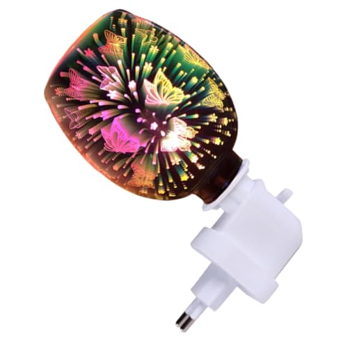 Gatuida Lámpara de Aromaterapia sin Humo Patrón Deslumbrante Quemador de Aroma y Cera Hogar Luz Aromática Decorativa Enchufe Europeo
