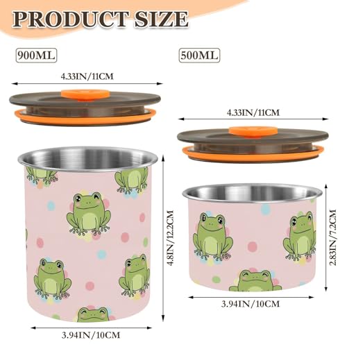 Contenedor hermético para café de acero inoxidable 900ml miniatura 2