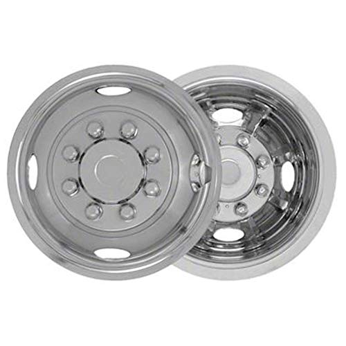 CCI Wheel Simulators; Polished Stainless Steel; Set of 4; 8 Lugs; 4 Hand