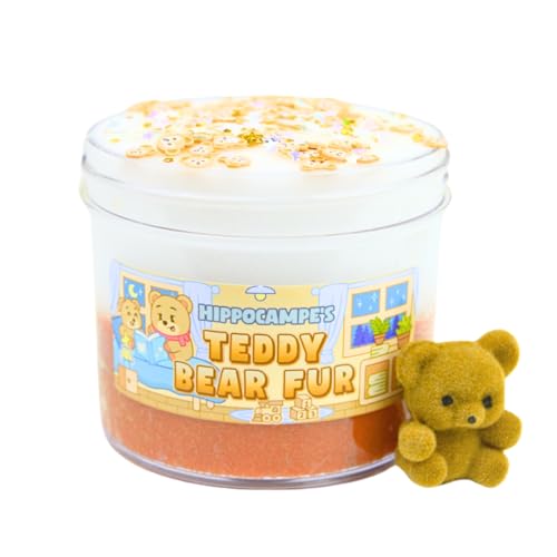 Teddy Bear Fur Slime (SCENTED) | Handmade Slime | Hippocampe Slimes (4OZ)