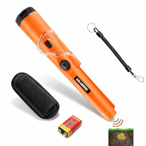 Metalldetektor Pinpointer Tragbarer Metalldetektoren Gold Detektor mit 9V Batterie LED Indicator Holster für Goldsuche Schmuck Silber Treasue Hunt