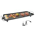 Nonstick Electric Barbecue Grill,BBQ Grill 32-482? Adjustable Temperature, Portable Electric Grill Outdoor, 1500W Electric Grill Plate for Yard, Travel, Picnic, Camping, Party