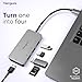 Targus USB-C to 4-Port USB-A Hub, Gray (ACH226EU)