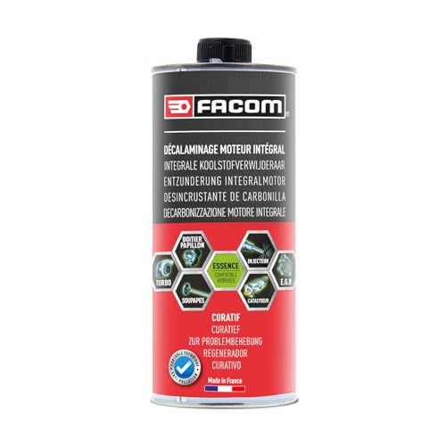 FACOM 006026 D&eacute;calaminage Moteur Int&eacute;gral Essence, d&eacute;crassant moteur-CURATIF- Nettoyage vanne EGR, turbo, catalyseur et boitier &agrave; papillon, 1L
