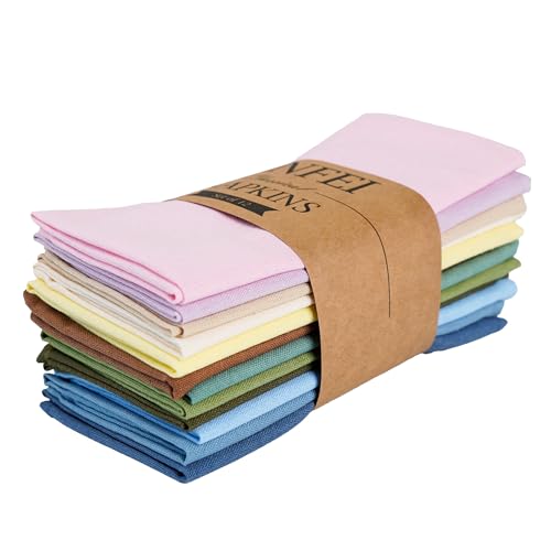INFEI Solid Color Linen Blended Thin Dinner Cloth...
