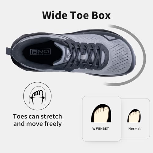 Wide Toe Box Mens Running Shoes Arch Support for Orthotic Tennis Athletic Plantar Fasciitis Foot Pain Relief Sneakers2