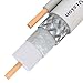 RG6 Single with Messenger Coaxial Cable Solid Copper Conductor - White EnviroReel