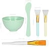 Plazuria Face Mask Mixing Bowl Set, 5 in 1 DIY Facemask Mixing Tool Kit with Facial Mask Bowl Stick Spatula Silicone Face Mask Brush & Premium Soft Face Brushes
