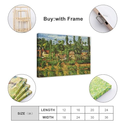 Impression toile Cézanne Château de Médan cadre suspendu premium - 2