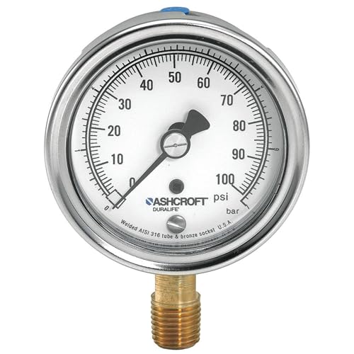 Gauge, Vacuum, 30in Hg VAC to 0, 3-1/2 in