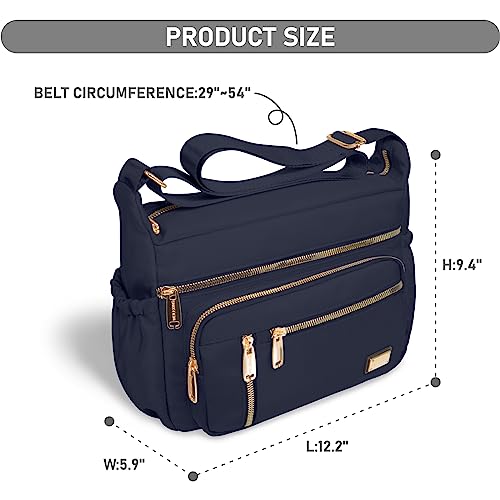 Image of NPBAG Crossbody Bag for Women, Shoulder Purse Handbag Messenger Bag, Trendy Pocketbooks, Waterproof and Multi-Pockets