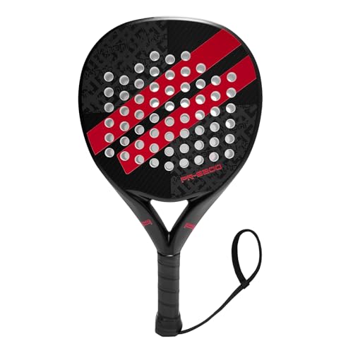 Raquete de padel com superfície de fibra de carbono com memória EVA Flex Foam Core raquetes de tênis de padel leves (vermelha)