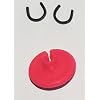 Super Flex Kisser Button - 2 Pack - The Ultimate Bowstring Kisser - Flexible Soft Comfort - 9/16" Diameter - Available in 9 Colors by Cir-Cut Archery HOT Pink