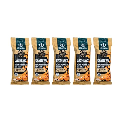Image of IChoose Go Nuts - Premium Cashews, High Protein Plant-Based Snack, 2 oz per Pack (5 Packs, Black Pepper and Sea Salt)