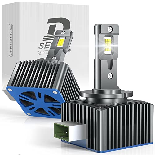 JOSHF Lampadina Led D3S/D3R, 120W 30000LM 6000K +700% di Luminosità per i fari Auto, Kit di Sostituzione Lampadine Xenon HID - Canbus Senza Errori, DC 12V (2 lampada)