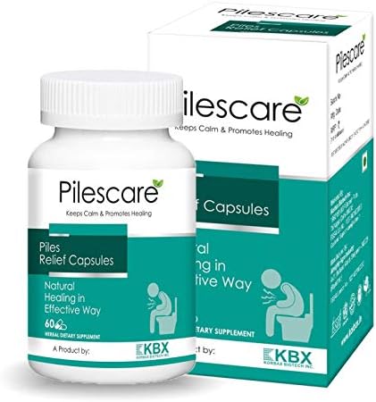 XLO 100% Natural Piles Care Capsules with (Rosanjana, Reeth, Neem, Triphala, Guggul, Moch Rasa, Shankh Bhasma & Phitkari) 60 Capsules