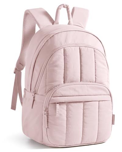 Image of BAGSMART College Laptop Backpack,Cute Travel Backpack for Women,Quilted Computer Bookbag