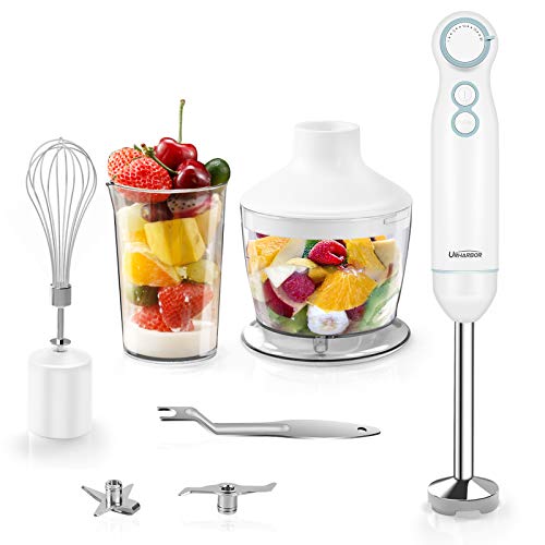 ハンドブレンダー 離乳食作り ジューサー 泡たて器 【1台5役・20段階変速】 ハンドミキサー 氷・肉・果物・野菜 ｢つぶす｣｢ 泡立てる｣｢ 混ぜる ｣｢砕く｣｢きざむ｣ フードプロセッサー・ミキサー・ブレンダー 高速回転 調理器具 電動 調理時間短縮 軽量 クリスマスプレゼント