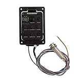 Guitar 4-Band EQ Tuner Piezo Pickup Equalizer Onboard Preamp for FISHMAN 201,Black