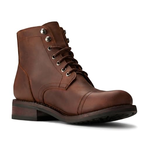 Image of SUREWAY Men's 6 inch Mid-Top Work Boot - Genuine Leather, Classic Chukka Boots, Lace-Up Ankle Boot